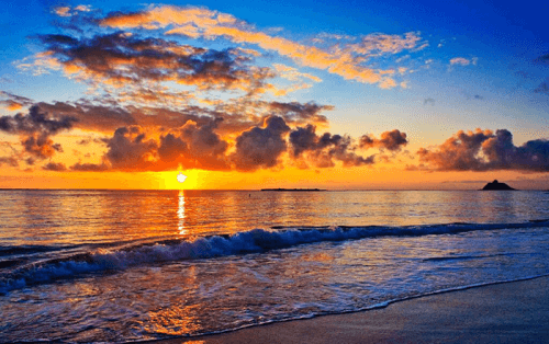 Canh Duong 해변의 일몰