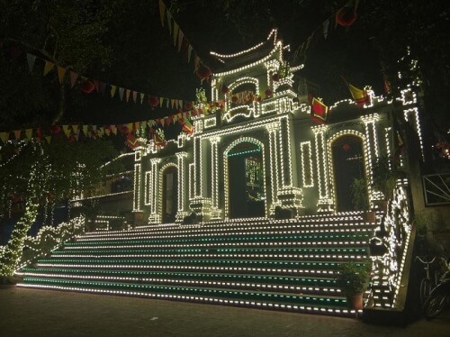 Đền Công Đồng Bắc Lệ về đêm