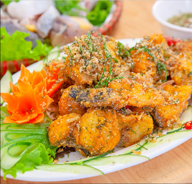 Cá tầm rang muối