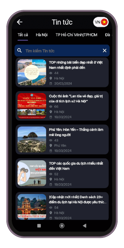 Cập nhật những bài viết về du lịch mới nhất trên ứng dụng Travelviet