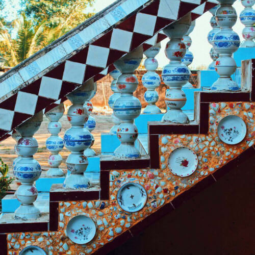 Chen Kieu PagodaはSoc Trangのユニークなボウルとボウルから作られています