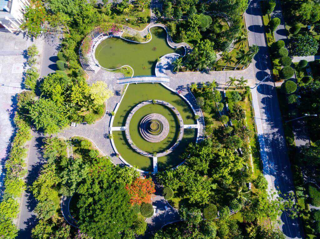 Toàn cảnh nhìn trên cao Đại học Bách Khoa Đà Nẵng