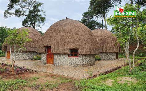 Dak G'lun .滝の観光地