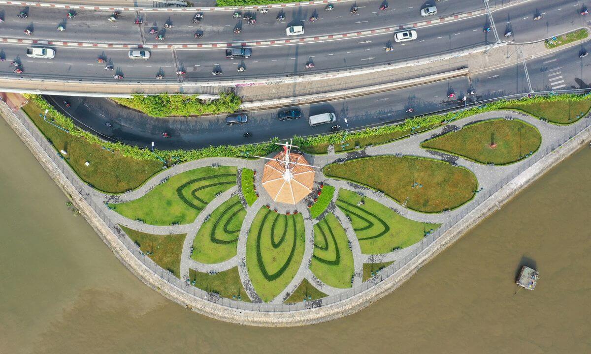 ベン・バック・ダン公園の柔らかな蓮の花