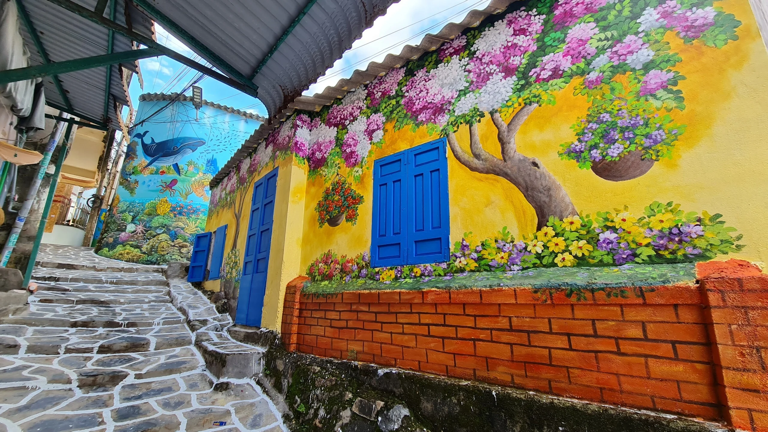 Nhon Ly 어촌 마을의 평화로운 풍경