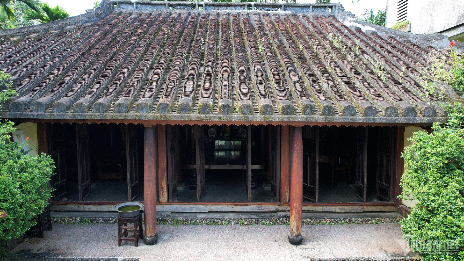 ダナンで最もユニークな築200年の古民家のクローズアップ