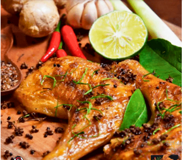 Gà đồi nướng tiêu rừng