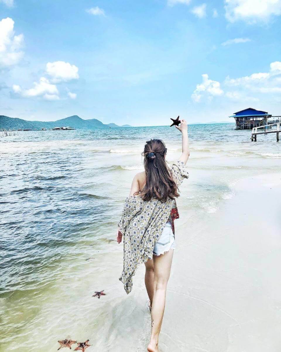 「スターフィッシュ パラダイス」でバーチャル チェックイン写真を撮影