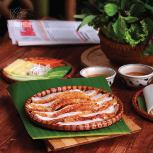 Bánh tráng thịt heo quay