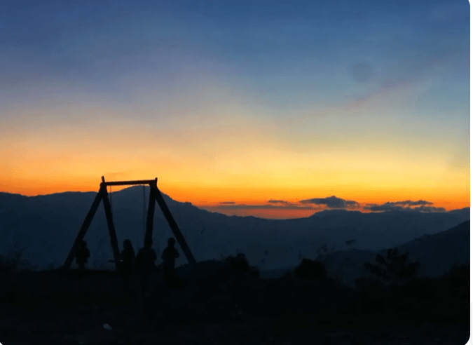 シータウチャイ村の夕日