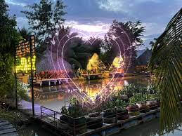 夕方のXeo Nhum Ecological Garden