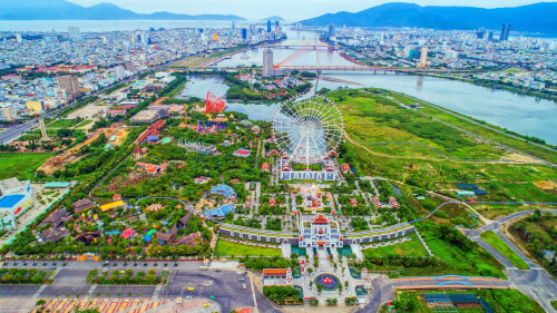 Công viên Châu Á Asia Park - góc nhìn trên cao