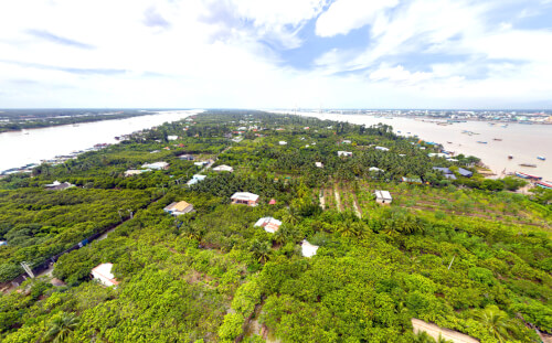 Cù lao Thới Sơn từ trên cao