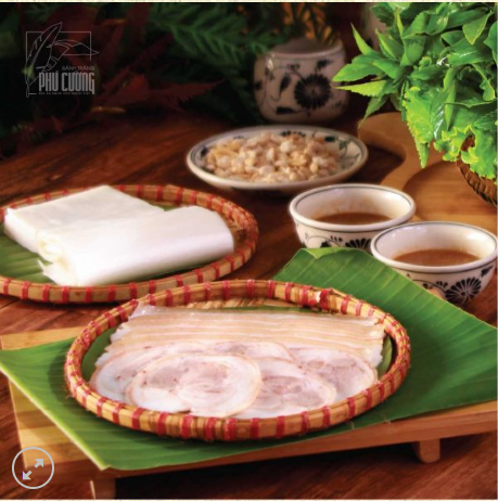Bánh tráng thịt Heo hấp
