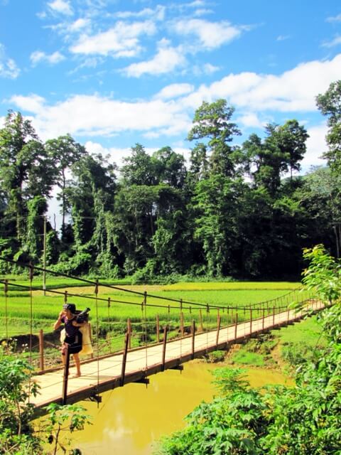 バンホンコミューンには、新鮮な緑の自然景観があります。