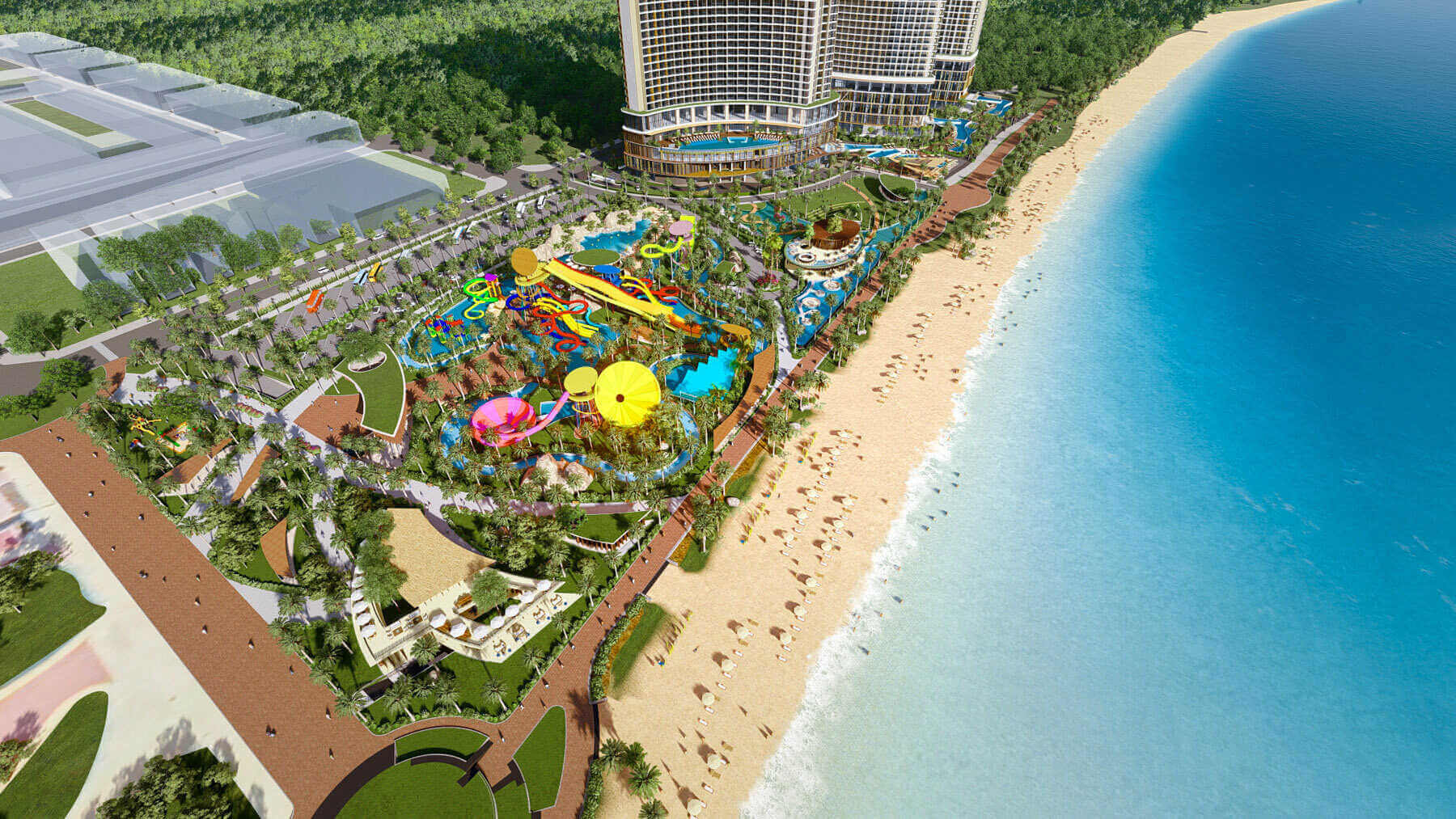 위치와 푸른 자연 공간의 장점을 갖춘 Binh Son 해양 공원은 Ninh Chu 해변 여행 경험 목록에 있는 완벽한 장소입니다.