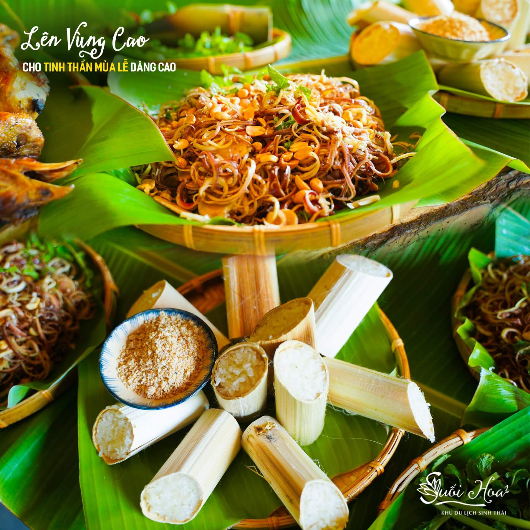 Những món ăn đậm đà vị núi rừng như cơm lam muối vừng bạn không bỏ qua khi đến đây