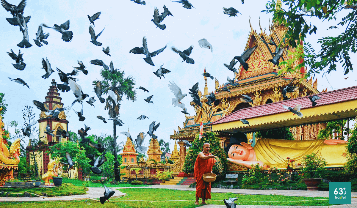 Chùa Monivongsa Bopharam,ngôi chùa Khmer độc đáo của Phật giáo Nam tông