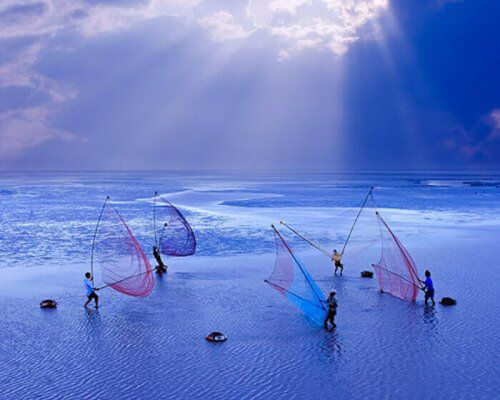 서부의 거칠고 독특한 Bac Lieu 바다