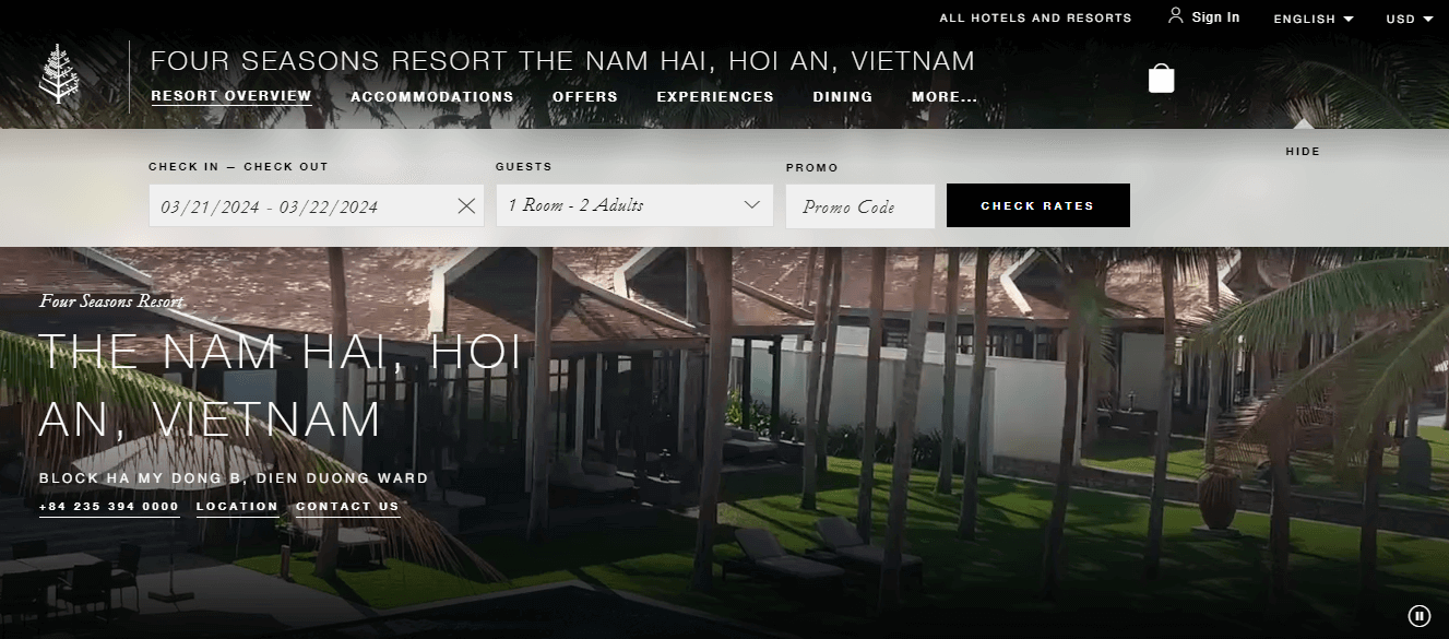 Four Seasons Resort The Nam Hai, Hoi An