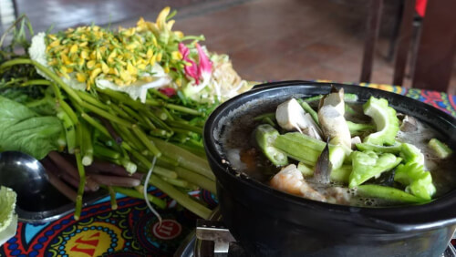 Ẩm thực tại vườn trái cây Vĩnh Kim