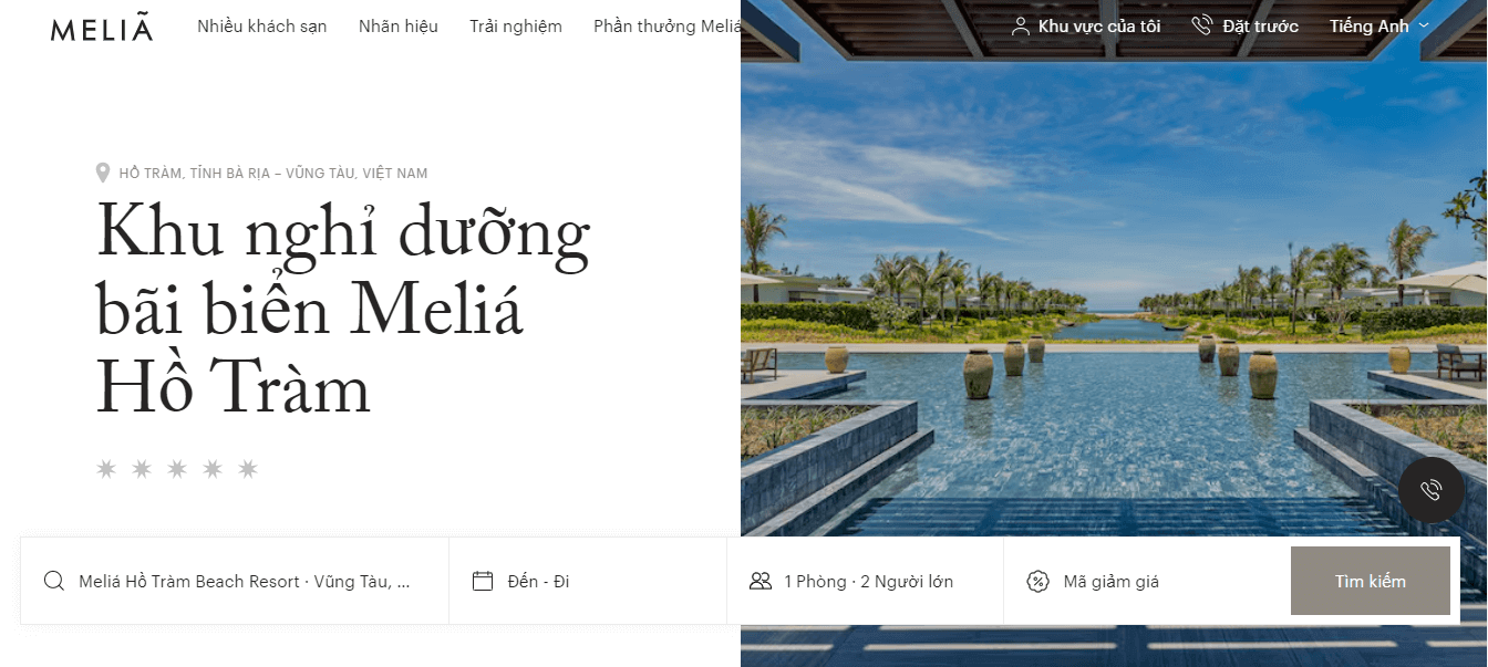 Meliá Ho Tram Beach Resort hấp dẫn du khách khi có không gian thật tuyệt đẹp