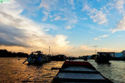 早朝にカマウ水上マーケットを訪問