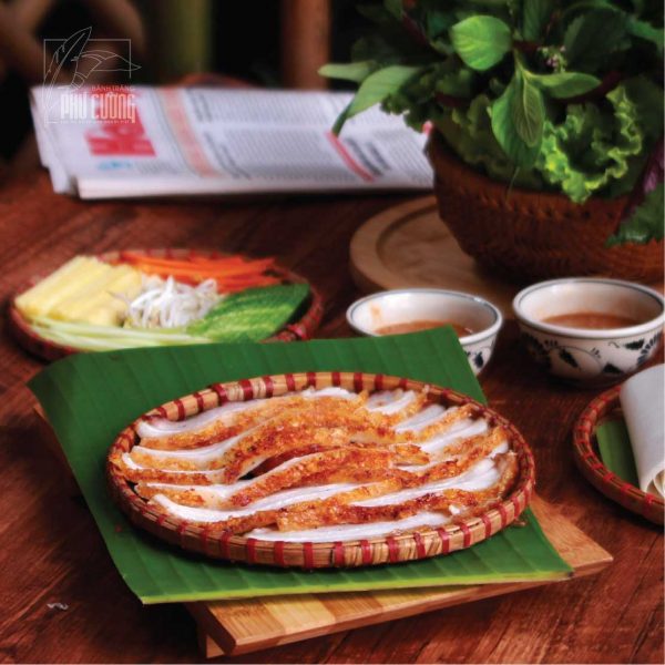 Bánh tráng thịt heo quay