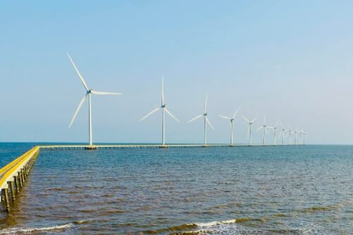 バ ドン ビーチ、韓国の風力発電の仮想生活スポット