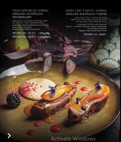 オーストラリア産牛ヒレ肉のグリル