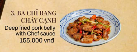 The pork belly is roasted to a crispy edge.