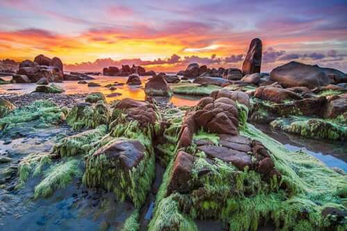 コサック海に沈む夕日