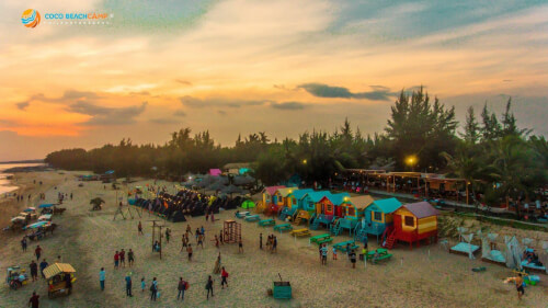 ココ ビーチ キャンプの夕日