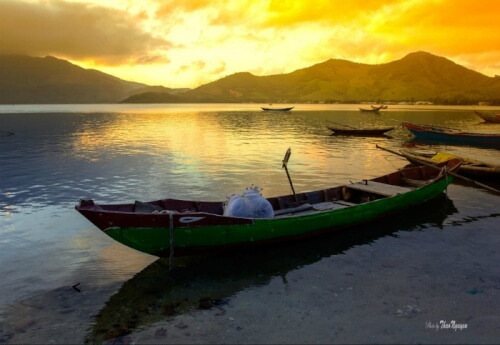 랩 안 라군의 일몰