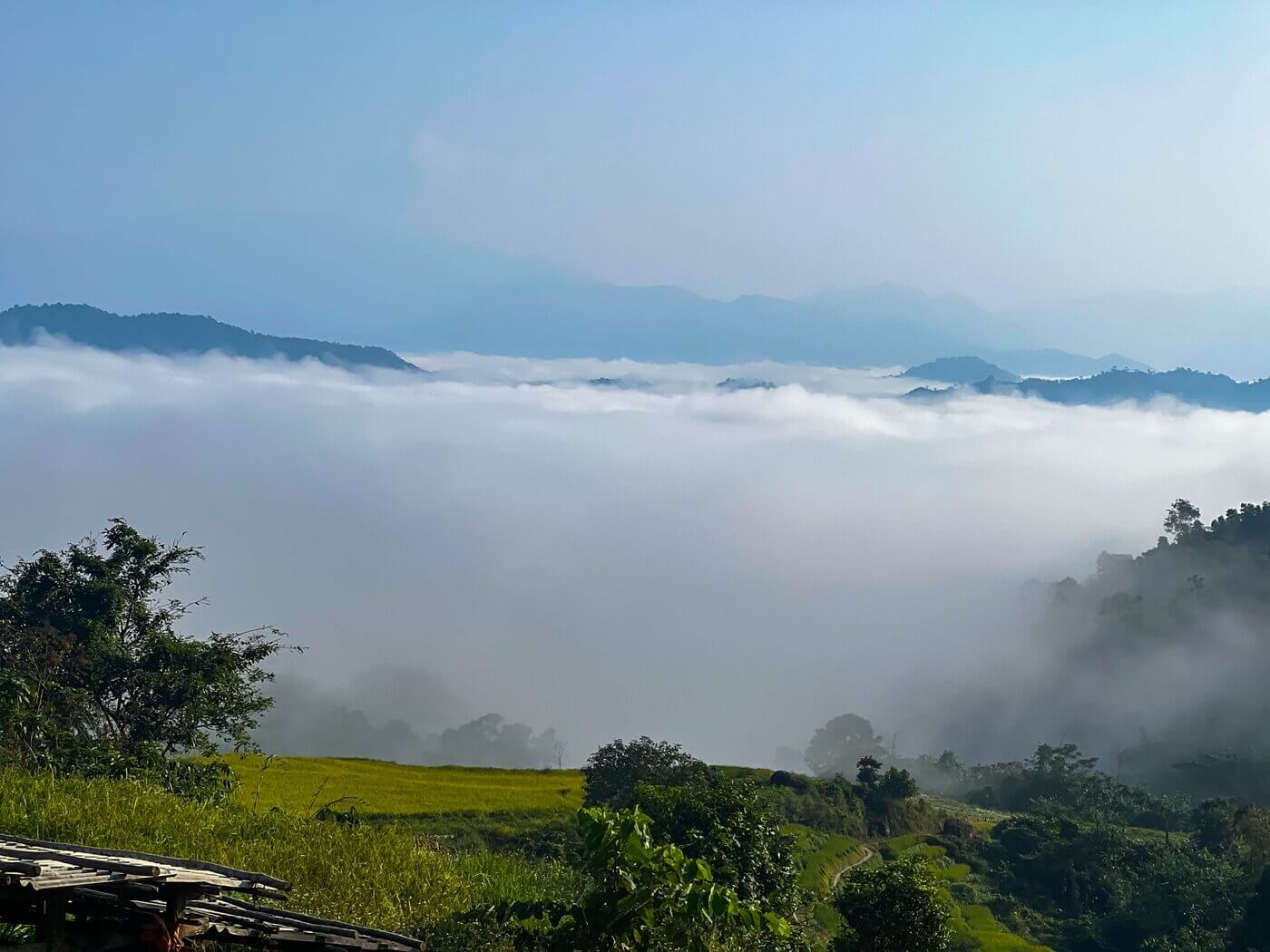ピエンパン山頂での雲狩り