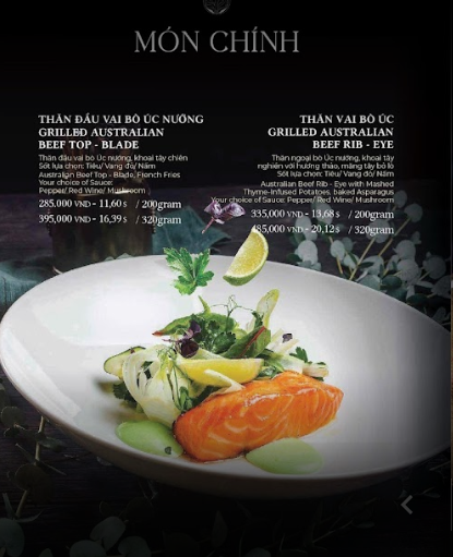 オーストラリア産牛肩ロースのグリル