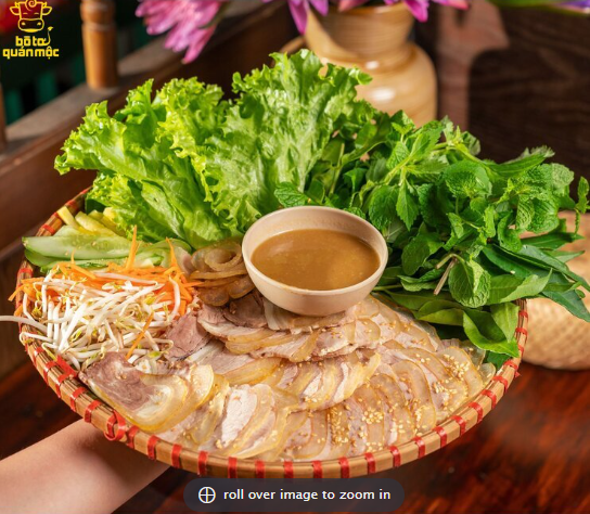 Bò tơ cuốn bánh tráng