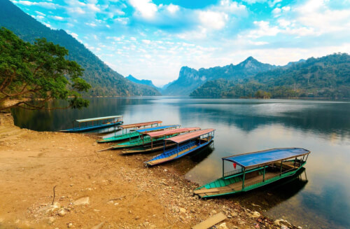 バベー湖のボート乗り場