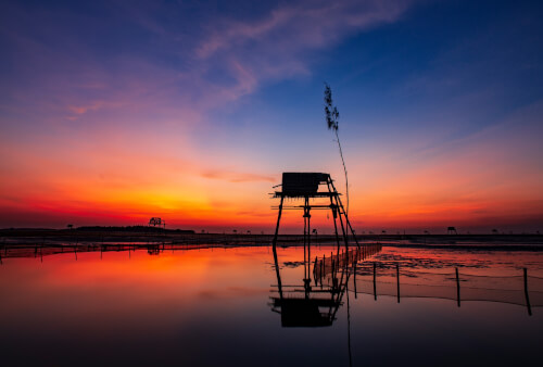 Hoàng hôn ở bãi biển Đồng Châu