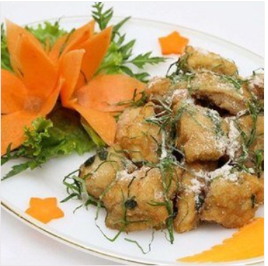 Cá lăng sông Đà rang muối .