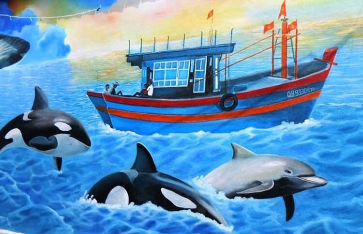 壁に描かれた絵画は芸術作品であり、深い人間の価値観が含まれており、見る人にインスピレーションを与えます。