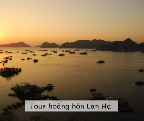 Hoàng hôn tuyệt đẹp ở vịnh Lan Hạ