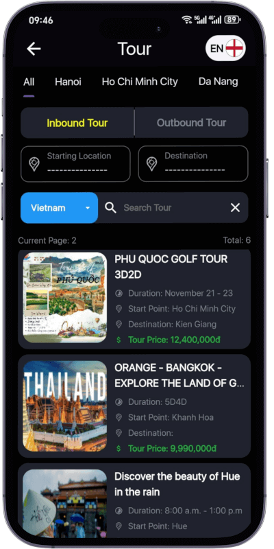 See the detailed tour schedule for each destination through explanations, video reviews, and beautiful photos