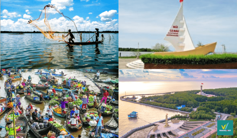 カマウの 15 以上の観光スポットを自由に探索できるよう紹介