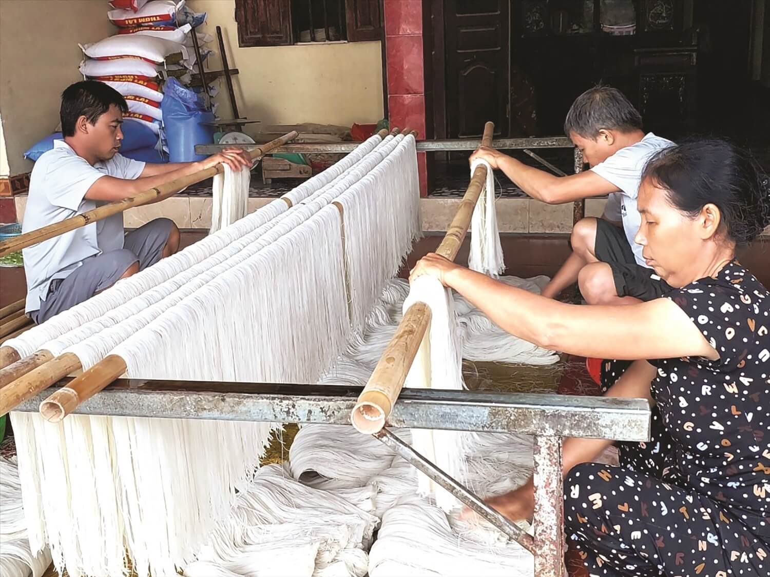 伝統的なライスヌードルは、Hung Loの人々によって保存されています