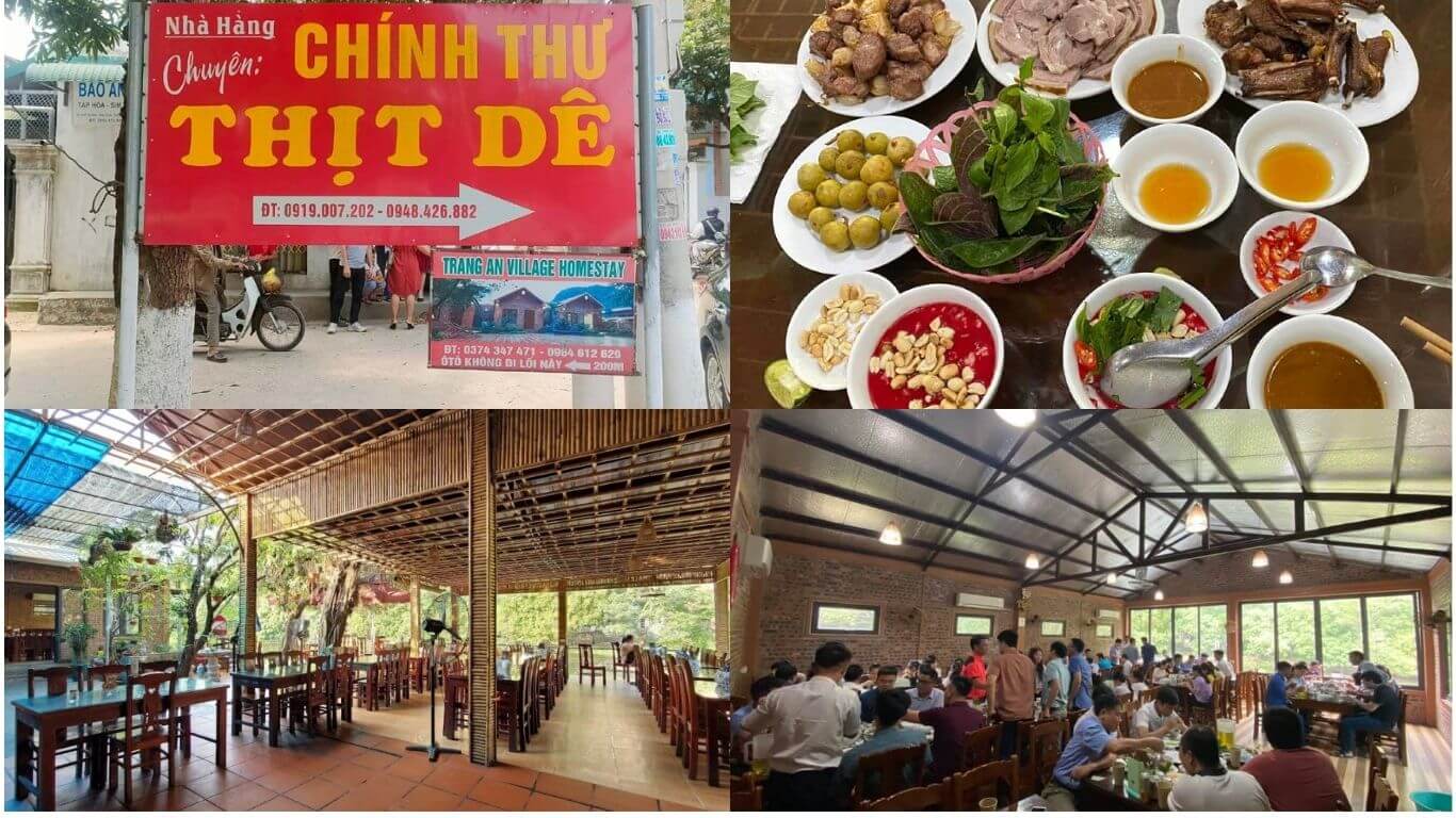 Trải Nghiệm Ẩm Thực Độc Đáo Giữa Không Gian Thiên Nhiên Ninh Bình Tại Quán Dê Chính Thư