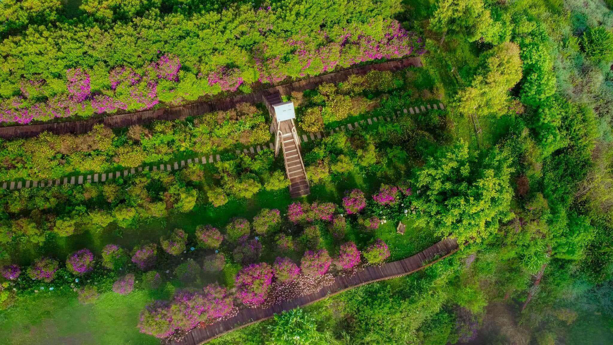 Besides the community tourism model design, cloud hill also has a prominent feature that is the view of the scenery from above to be beautiful.