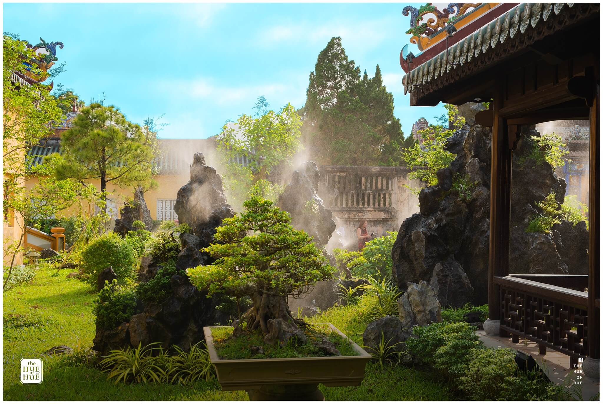 古典的な建築と美しい自然との調和のとれた組み合わせで設計された庭は、かつてグエン王朝の王の休憩場所でした。
