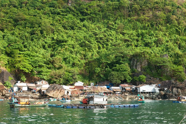 ホン・チュオイは海岸近くの島で、本土からわずか32kmです。ホンチュオイ島エリアは約7km2で、最高スコアは海抜170mです。