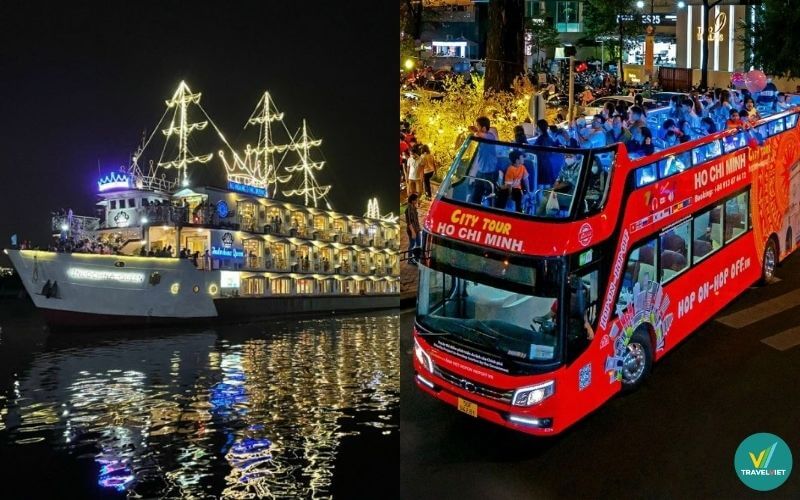 Khám phá Sài Gòn bằng xe Bus 2 tầng và thưởng thức buổi tối trên du thuyền Indochina
